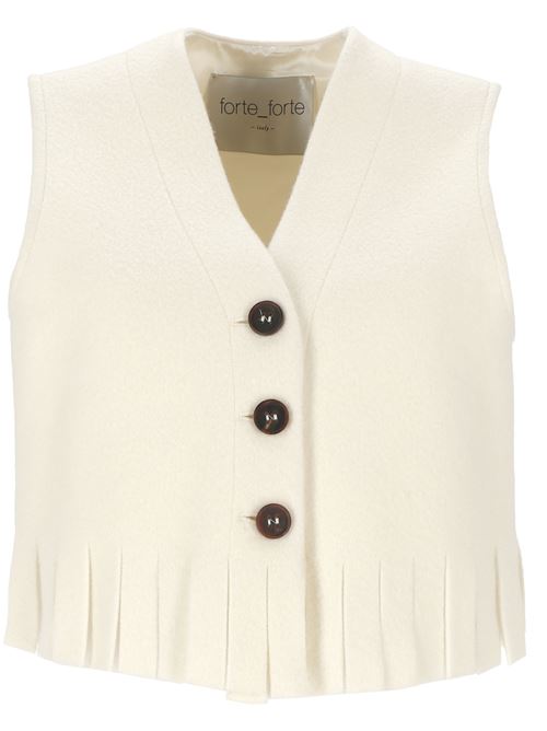 Gilet crop bianco FORTE FORTE | 13210RICE